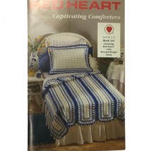Red Heart Captivating Comforters - 4 Crochet Afghan Patterns Booklet Vintage 90s - £4.91 GBP