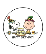 30 Snoopy Happy Birthday Stickers Envelope Seals Labels Tags Favors Stam... - $149.06 MXN