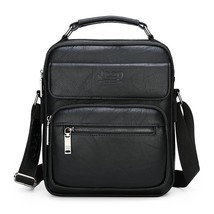 JEEP BULUO Brand Man Split Leather Crossbody Shoulder Messenger Bag For iPad Big - £51.62 GBP