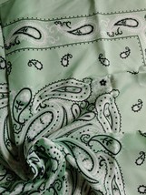 Vtg Paisley Floral Fashion Scarf Green Square 30&quot; Neck Head Business Lad... - $24.70