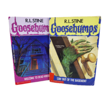 R.L Stine Goosebumps # 1 # 2 Dead House Basement Book Childrens Paperback - £17.76 GBP