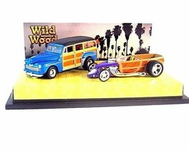 SET OF 2 CARS, WILD WOOD, HOT WHEELS BLUE / PURPLE 1:64... - $1,016.63 MXN