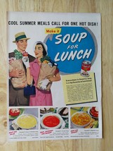 Vintage 1951 Campbell&#39;s Tomato Soup For Lunch Original Ad  921 - £5.28 GBP