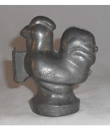 Vintage S & Co NY Pewter Ice Cream or Candy Mold Rooster or Chicken Standing - £47.45 GBP