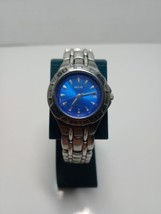 Relic Men&#39;s Blue Faced Watch Tested Made In Japan Silver Toned Band - £14.99 GBP