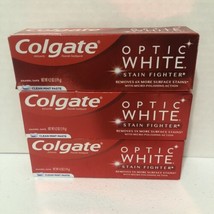 3X Colgate Optic White Stain Fighter Whitening Toothpaste, Clean Mint, 4... - £7.41 GBP