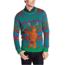 Blizzard Bay Mens Flashy Reindeer Ugly Christmas Sweater ,Size Small - $25.74