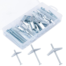 Hollow Wall Anchors Assorted Kit, 44Pc Heavy Duty   - £19.23 GBP