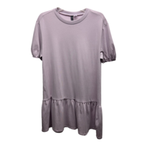 Divided By H&amp;M Womens Ruffle Hem T-Shirt Dress Purple Short Minimalist XS New - £16.59 GBP