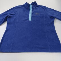 Columbia AL1302 Women's Blue Pullover Fleece 1/4 Snap Button Sweatshirt Size 2XL image 14