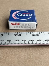 Quantity 1 Nachi Quest deep groove Ball bearing 6000 ZZE C3 10x26x8, open - $3.95