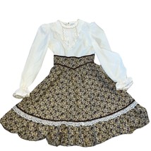 Vintage Prairie Dress Handmade from Gunne Sax Pattern Girls Clothing Large - $62.40