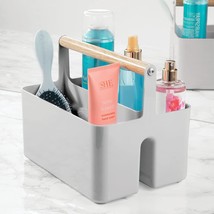 {Gray/Natural} Plastic Portable Shower Caddy Divided Basket Bin Storage Organize - £31.10 GBP