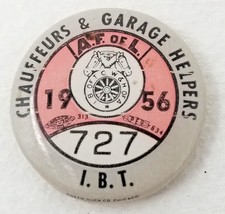 Union Pin Chauffers and Garage Helpers IBT OFTC W&amp;H 1956 Pink - $11.35