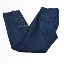 GAP Denim 1969 Dark Wash Lower Rise Skinny Blue Jeans Size 25 Zippered Ankles - £18.98 GBP