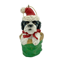 Keith Kimberlin Puppy Dog In Santa Hat Christmas Holiday Resin 4” Ornament - £7.90 GBP