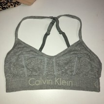 Calvin Klein Spellout Gray Womens SZ Small Bralette - £3.15 GBP