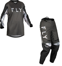 New Fly Racing F-16 Black Grey Dirt Bike Adult Womens MX Motocross Gear - £96.07 GBP