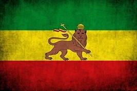 5&quot; distressed ethiopia lion flag rasta rastafari vintage sticker decal usa made - £13.62 GBP