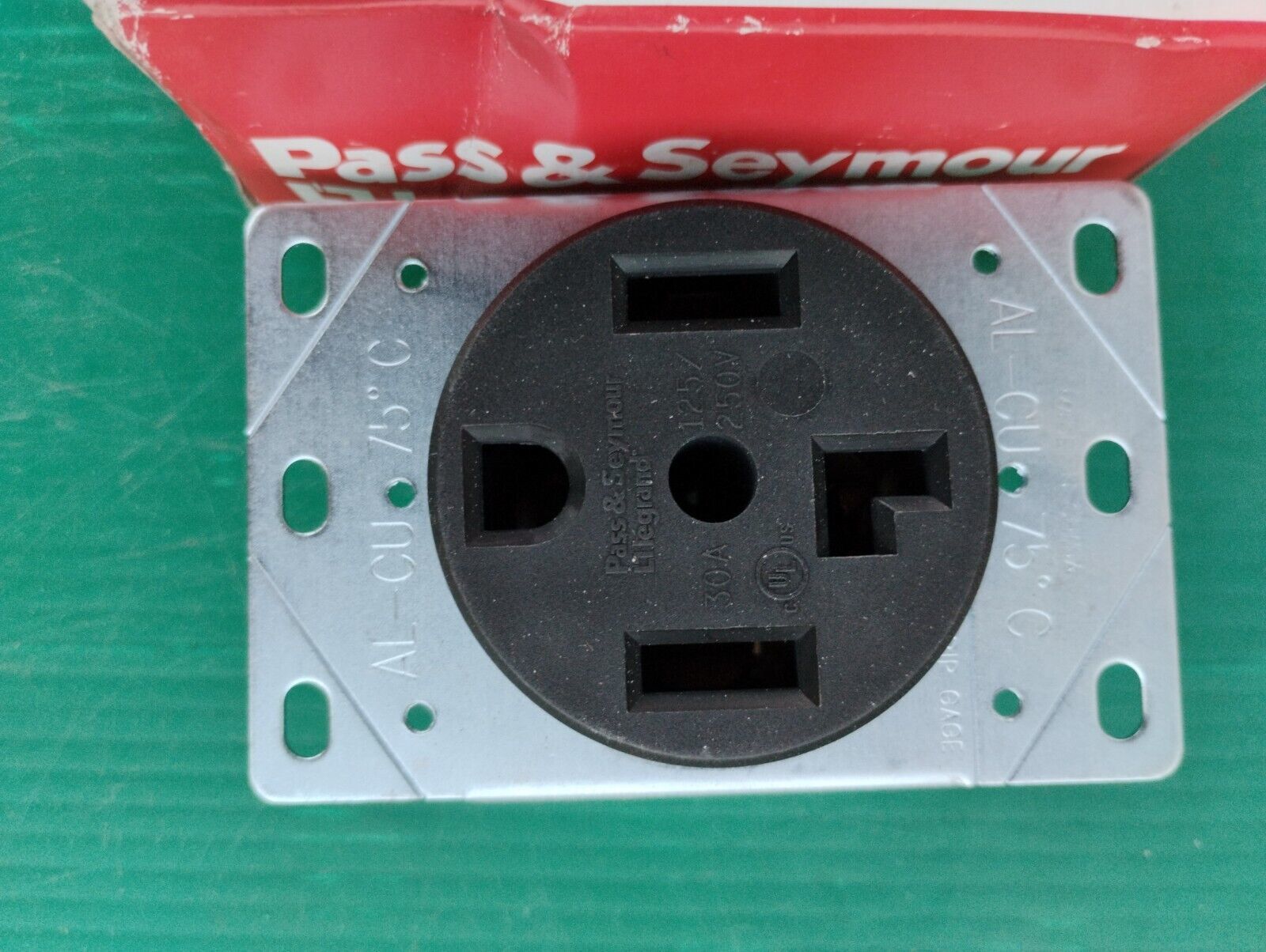 Pass &amp; Seymour 3864 Dryer Receptacle 30A 125/250V Flush Mount 3P 4W - $6.88