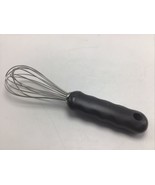Farberware Whisk Stainless Steel 9&quot; Wire Balloon Black Ergonomic Handle - £10.77 GBP