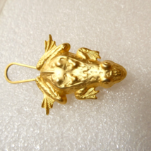 Gold-Toned Lapel Hat Tie Pin - Frog Toad - £3.85 GBP