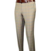 Men Suit BERLUSCONI Turkey Italian Wool 180's Glenn Plaid K167-07 Beige Blue image 12