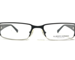 Alberto Romani Eyeglasses Frames AR 902 BK Black Silver Rectangular 51-1... - $55.91