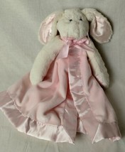Bearington Baby Collection Pink Plush Satin Bunny Snuggler Security Blanket EUC  - £11.63 GBP