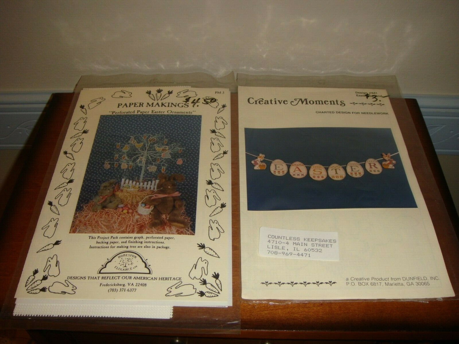 Creative Moments Cross Stitch Banner &amp; Homespun Elegance Easter Ornaments - $18.99
