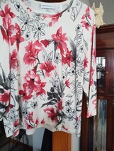 Women&#39;s Alfred Dunner Floral/Sequin Pullover Sweater Size XL - $18.00