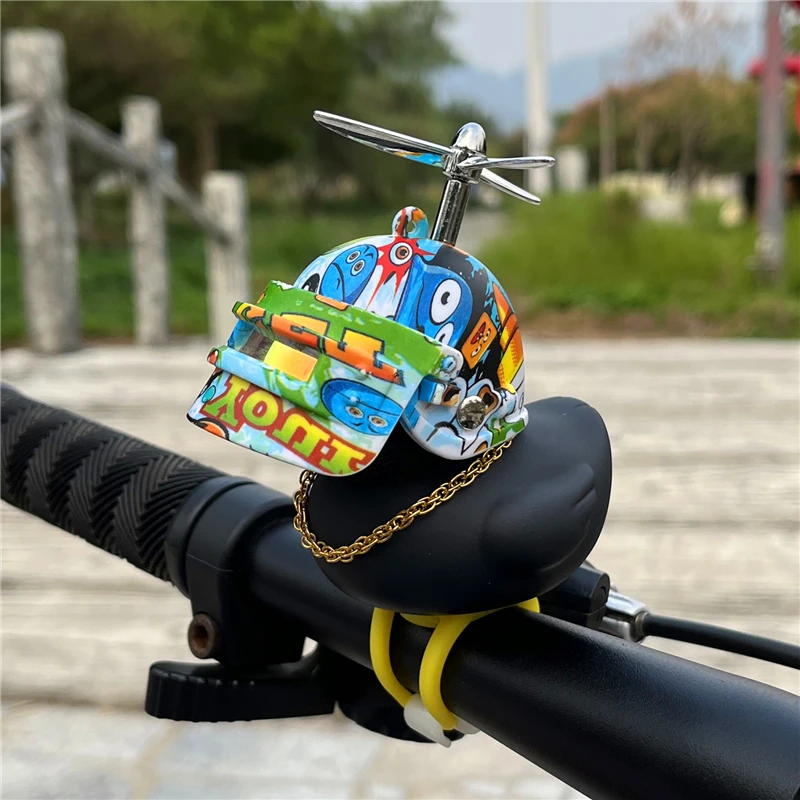 Lovely Squeeze Duck Car Ornaments Bicycle Horns, Silicone Elasticity Belt Easily - £10.98 GBP+