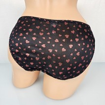 Vintage Black Red Heart String Bikini Panties Super SHEER See Through Si... - $33.66
