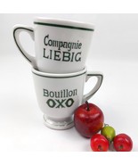 Vtg Compagnie Liebig Bouillon OXO Mugs - French 1950s Soup Cups - French... - $66.20 CAD