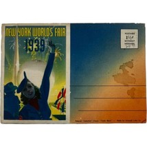 1939 1940 New York World&#39;s Fair Souvenir Postcard Folder Natural Colortint  - £10.81 GBP