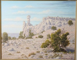 John Bethel Powers (1919-2005) Texas Hill country landscape oil on canvas - £484.37 GBP