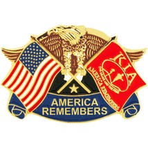 American &amp; KIA Flags America Remembers Pin 1&quot; - £7.34 GBP
