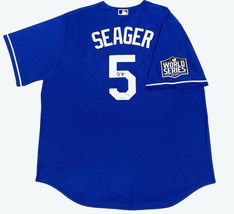 Corey Seager Autographed Dodgers World Series Blue Nike Jersey Fanatics - £320.50 GBP