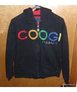 VINTAGE RARE Coogi Logo Kids Zip Up Jacket Hoodie Black Embroidered Size... - £22.87 GBP