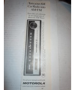Vintage Motorola Car Radio AM-FM Print Magazine Advertisement 1973 - $5.47 CAD