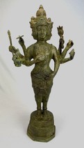 Brahma Statue - Ancien Thai Style Bronze - Dieu Hindou Creation - 48cm/19 &quot; - £781.18 GBP