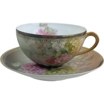 Antique Thomas Sevres Bavaria Hand Painted Artist Signed Cup &amp; Saucer Hy... - £44.12 GBP