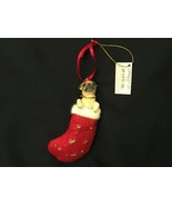 Pug In Stocking Christmas Ornament *NEW w/Tags* aa1 - $11.99