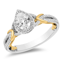 Enchanted Disney Ring, Disney Snow White 1.0 TC Pear Cut Diamond Engagement Ring - £88.63 GBP