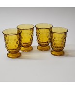 Vintage Whitehall By Colony 4” Amber Juice Glasses Cube Cubist  - Set Of 4 - $335.00 MXN