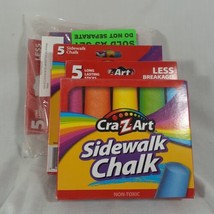 4 Packs Color Sidewalk Chalk 5-Pack Non-toxic Less Breakage Cra-Z-Art Co... - £3.92 GBP