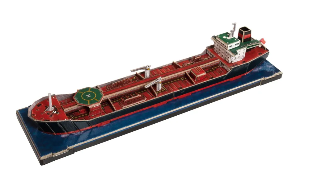 3D Oil Tanker Ship Model Kit – Cardboard Vessel DIY Paper Craft Boat - $427.61 MXN