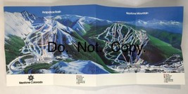 Vintage Keystone Mountain Arapahoe Basin Trail Map Fold Out 1970s - £18.68 GBP