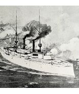 Battle Of Manila Navy Victorian 1898 Print Cuba&#39;s Freedom Spanish War DWU15 - $550.13 MXN