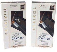 2 X Clairol Temporary Root Touch Up Concealing Hair Powder Dark Brown - £15.80 GBP